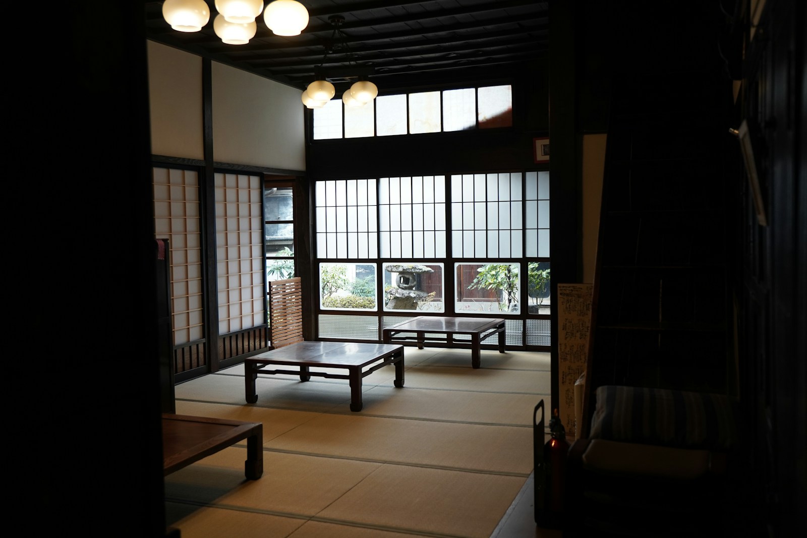 Traditional japanese room with natural light.